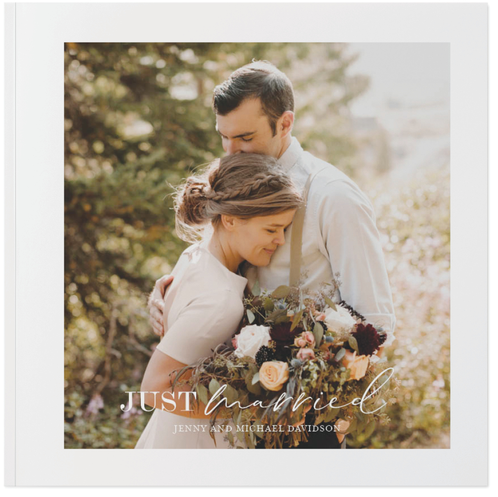 Simple Elegant Wedding Photo Book, 8x8, Soft Cover, Standard Pages