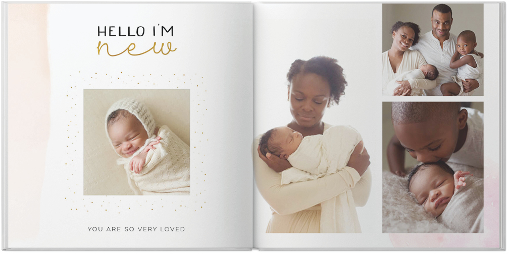 Watercolor Baby Girl 10x10 Photo Book Preview 2