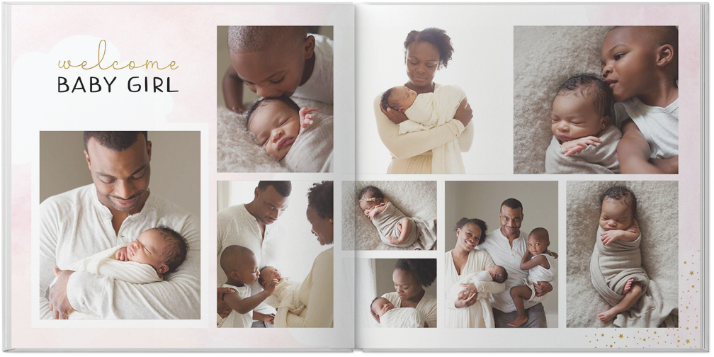 Watercolor Baby Girl 10x10 Photo Book Preview 4