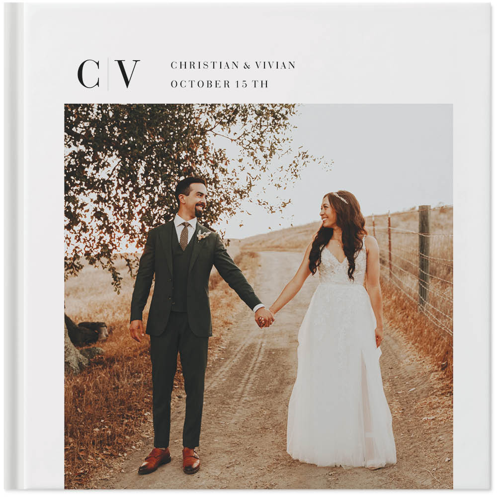 Wedding Photo Album Photo Book, 8x8, Hard Cover - Glossy, Deluxe Layflat
