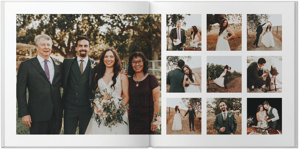 Monogram Wedding Photo Album, Personalized Photo Book, 5x7