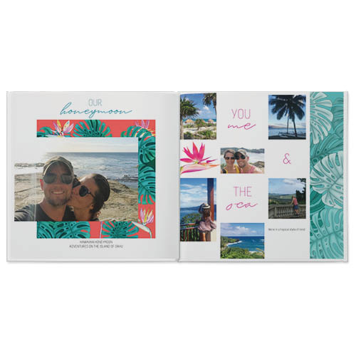 Tropical Honeymoon Photo Book, 8x8, Professional Flush Mount Albums, Flush Mount Pages