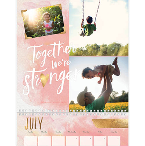 12x12 Watercolored 2025 Custom Wall Calendars Photo Wall Calendars