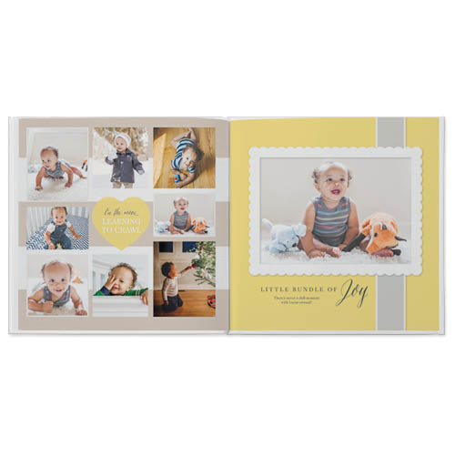 Welcome Baby Photo Book, 8x8, Professional Flush Mount Albums, Flush Mount Pages