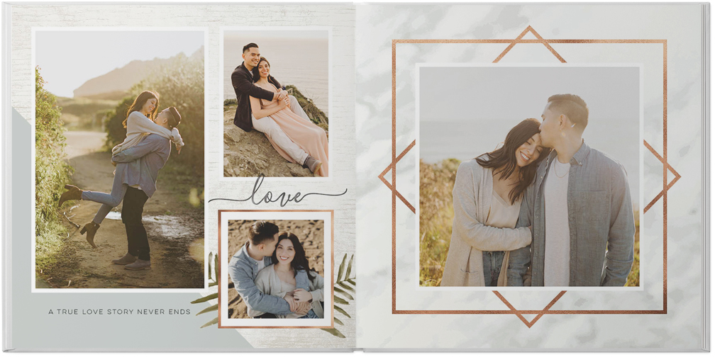 Forever Love by With Merriment Photo Book, 10x10, Premium Leather Cover, PROFESSIONAL 6 COLOR PRINTING, Deluxe Layflat